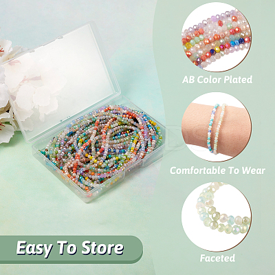 13 strands 13 styles Electroplate Glass Beads Strands EGLA-CD0001-08-1