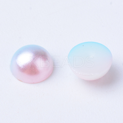 Imitation Pearl Acrylic Cabochons OACR-R063-10mm-02-1