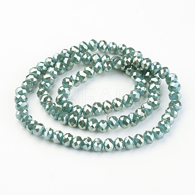 Electroplate Glass Beads Strands EGLA-P018-6mm-FR-C02-A-1