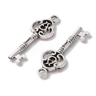 Tibetan Style Alloy Skeleton Key Pendants X-TIBEP-Q043-014-RS-1
