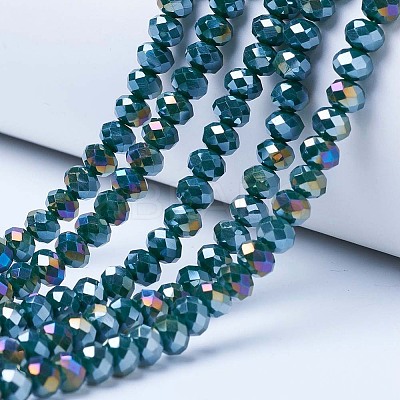Electroplate Glass Beads Strands LS-EGLA-A034-P6mm-B10-1