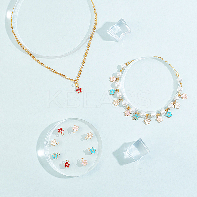 Light Gold Plated Alloy Enamel Charms ENAM-PH0001-52LG-1