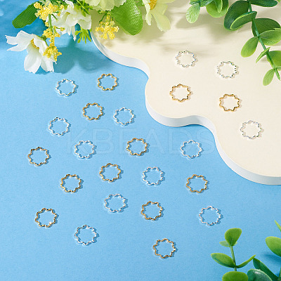 24Pcs 2 Colors Brass Linking Rings KK-TA0003-07-1