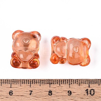 Baking Paint Transparent Glass Beads DGLA-N018-02H-1