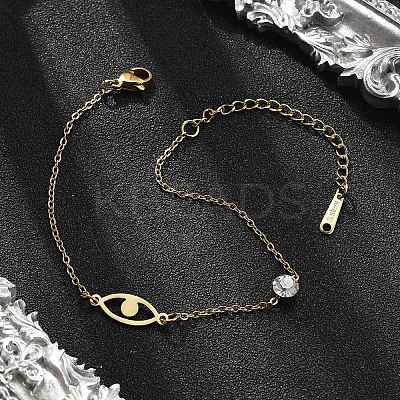 201 Stainless Steel Cable Chain Bracelets BJEW-H205-01B-G-1
