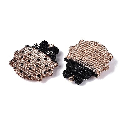 Handmade Polymer Clay & Rhinestone Big Pendants FIND-Q123-01A-1