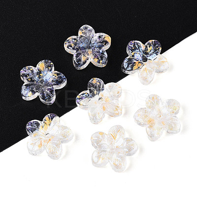 Baking Paint Transparent Glass Beads DGLA-N014-08-1