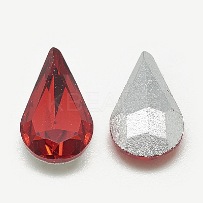 Pointed Back Glass Rhinestone Cabochons RGLA-T082-6x10mm-07-1