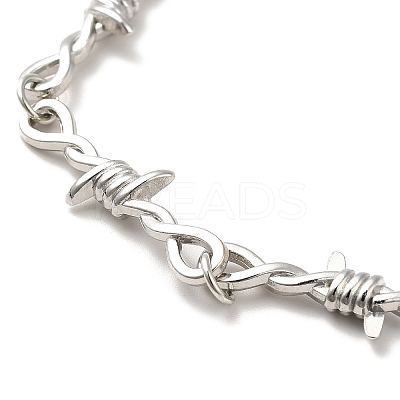 Alloy Thorns Link Chain Necklace NJEW-C027-01P-1