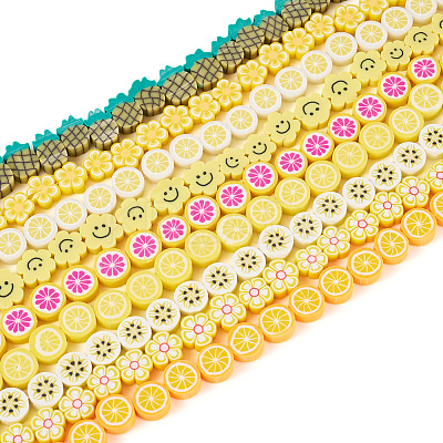 9 Strands 9 Styles Handmade Polymer Clay Bead Strands CLAY-TA0001-74-1