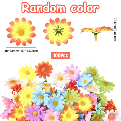 100Pcs Cloth Artificial Sunflower DIY-SP0005-96-1