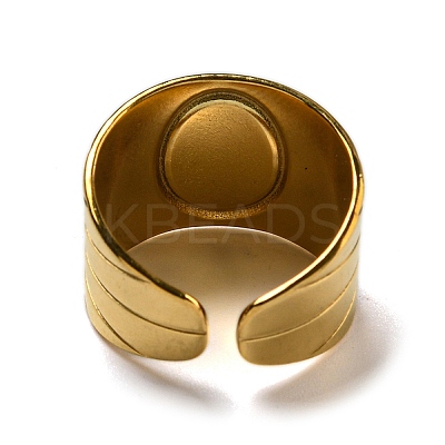 Ion Plating(IP) 304 Stainless Steel Open Cuff Rings STAS-Z060-16G-1