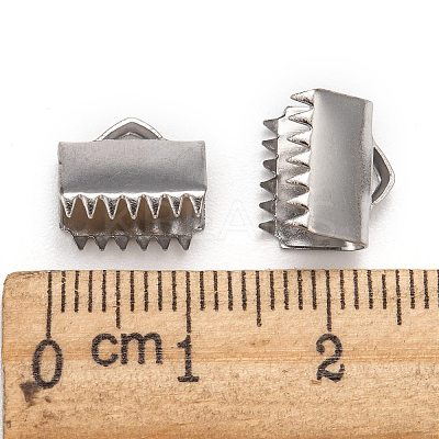 Tarnish Resistant 304 Stainless Steel Ribbon Clamp Ends LS-STAS-J011-08-1
