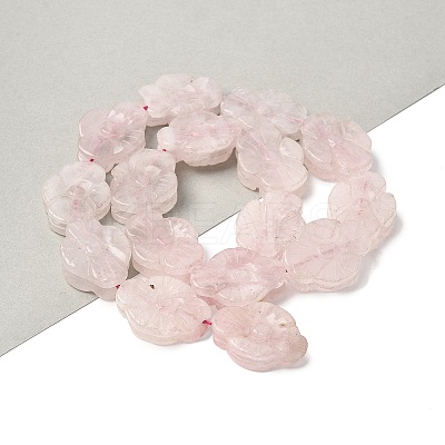 Natural Rose Quartz Carved Beads Strands G-B136-D01-1