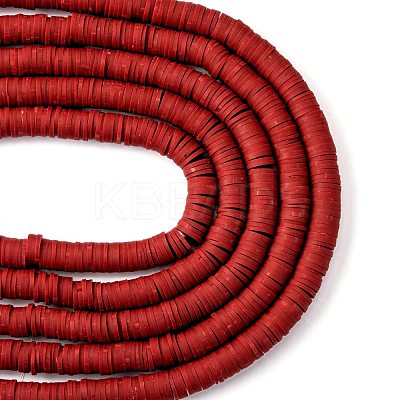 Handmade Polymer Clay Beads Strands CLAY-R089-8mm-Q103-1