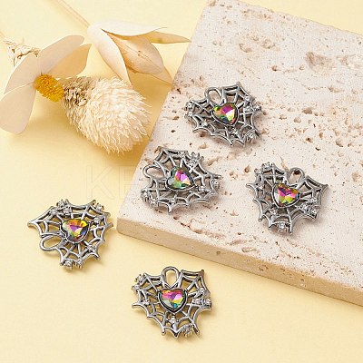 Rack Plating Alloy Glass Pendants FIND-YW0001-87-1