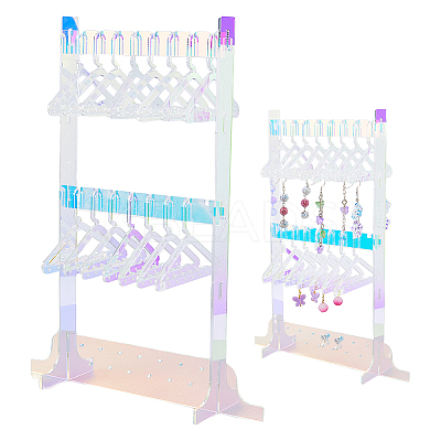 Laser Style Acrylic Earring Display Stands EDIS-WH0029-31-1