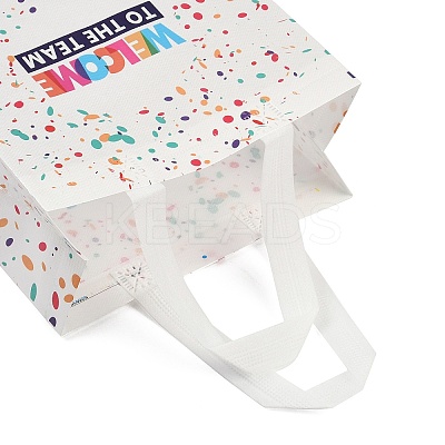 Printed Non-Woven Reusable Folding Wine Bottle Gift Bags with Handle LS-ABAG-C012-04A-1