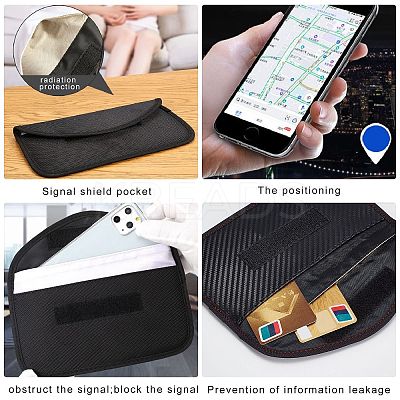 Carbon Fiber Key Car Wallets Car Bag Key Purse Pouch AJEW-WH0029-37-1