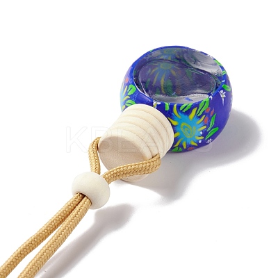 Empty Glass Perfume Bottle Pendants HJEW-A004-02-1