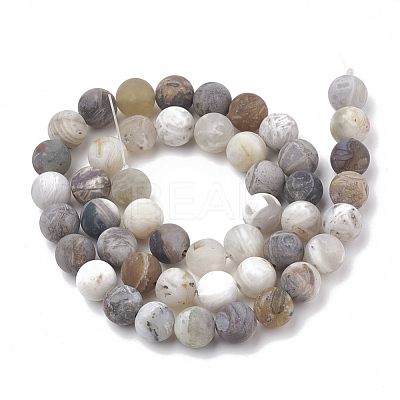 Natural Bamboo Leaf Agate Beads Strands G-T106-027-1