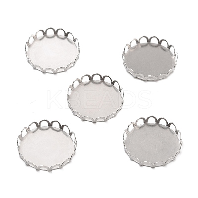 Non-Tarnish 316 Surgical Stainless Steel Cabochon Tray Settings STAS-I187-01I-P-1