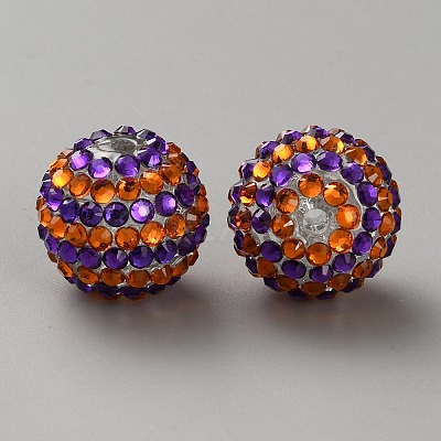 Halloween Theme Resin Rhinestone Beads RB-WH0003-08D-1