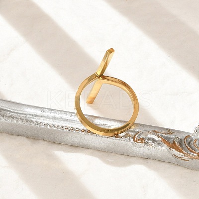 304 Stainless Steel Cuff Rings for Women RJEW-U039-01G-1