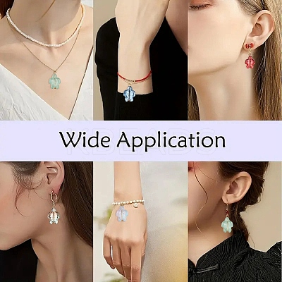 30Pcs Glass Pendants PALLOY-YW00034-1