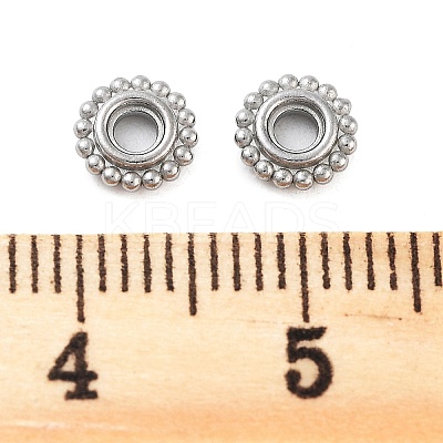 Non-Tarnish 304 Stainless Steel Spacer Beads STAS-L082-012P-1