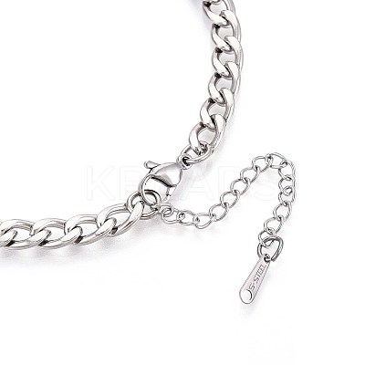 6MM 304 Stainless Steel Cuban Link Chain Necklaces NJEW-N058-11P-1