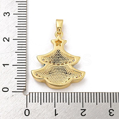 Christmas Brass Micro Pave Cubic Zirconia Pendants KK-H468-03B-01G-1