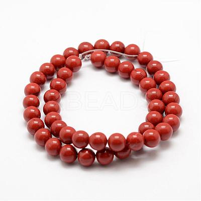Natural Red Jasper Beads Strands G-E375-8mm-02-1