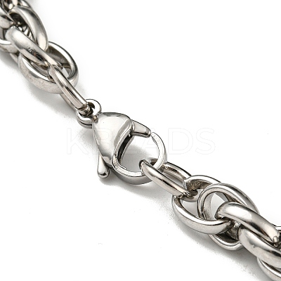 Non-Tarnish 201 Stainless Steel Rope Chain Bracelets STAS-Z056-16P-1