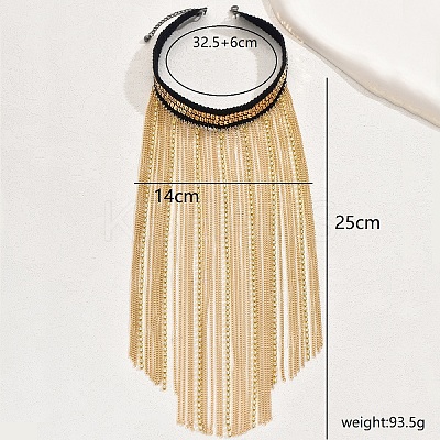 Iron Tassel Collar Necklaces for Women FT2726-1