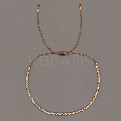 Bohemian Style Adjustable Glass Seed Bead Braided Bracelets TK4495-1