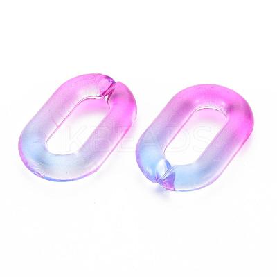 Two Tone Transparent Acrylic Linking Rings OACR-S036-006A-N08-1