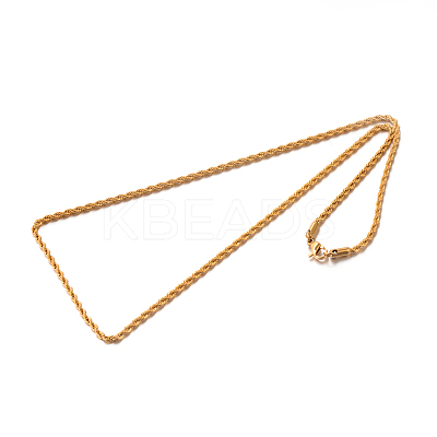 304 Stainless Steel Rope Chain Necklaces X-STAS-M174-012G-1