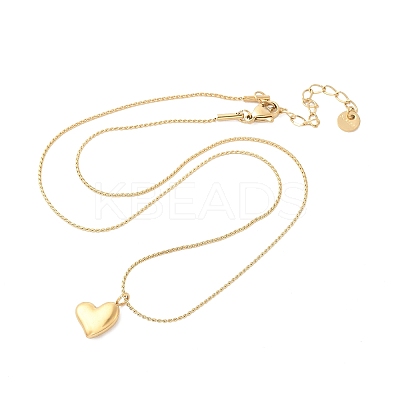 304 Stainless Steel Pendant Necklaces for Women NJEW-U040-02B-G-1