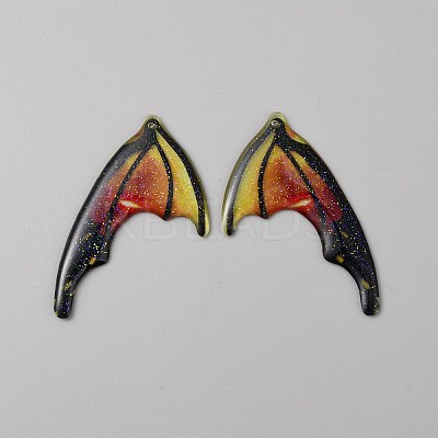 Translucent Resin Glitter Powder Pendants X1-RESI-TAC0018-18C-1