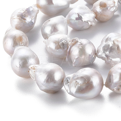 Natural Baroque Pearl Keshi Pearl Beads Strands PEAR-S019-04C-1