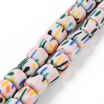 Handmade Polyester Clay Beads Strand X-CLAY-P001-01A-1
