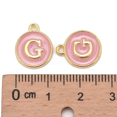 Golden Plated Alloy Enamel Charms ENAM-S118-07G-1