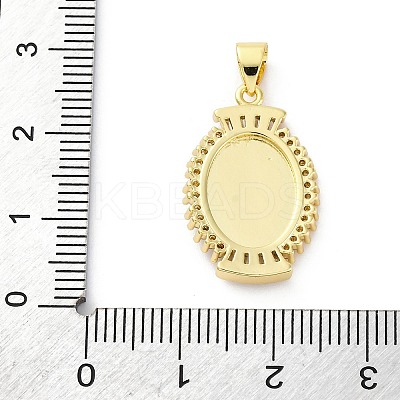 Brass Micro Pave Cubic Zirconia Pendants KK-S510-44G-01-1