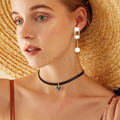 4 Pairs 4 Style Exquisite Plastic Imitation Pearl Beaded Dangle Stud Earrings EJEW-AN0002-09-1