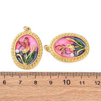 304 Stainless Steel Enamel Pendants STAS-U061-48G-02-1