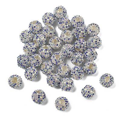 Sparkle Glass Rhinestone Round Beads OACR-S048-01J-1