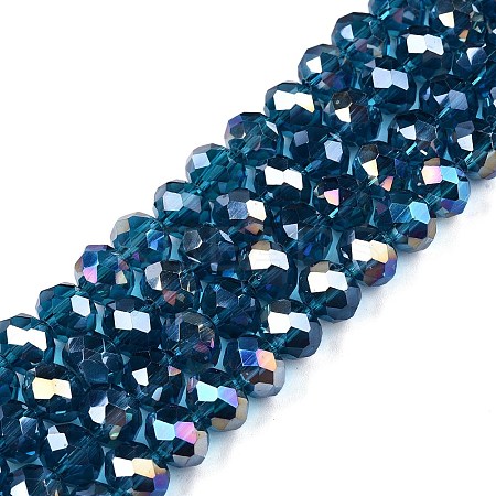 Electroplate Glass Beads Strands EGLA-A044-T8mm-B27-1