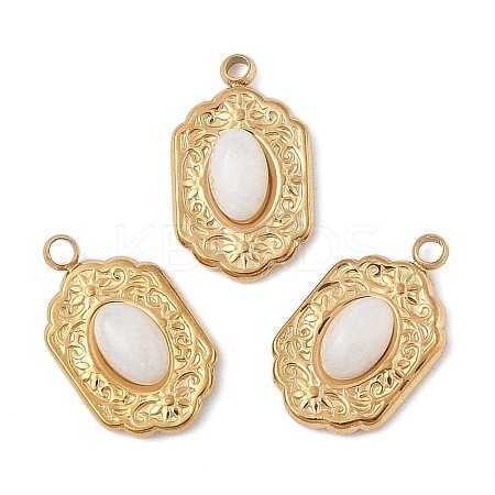 Natural White Jade Pendants STAS-P380-23G-01-1