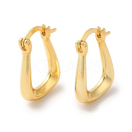 Rack Plating Brass Hoop Earrings for Women EJEW-D071-01G-1